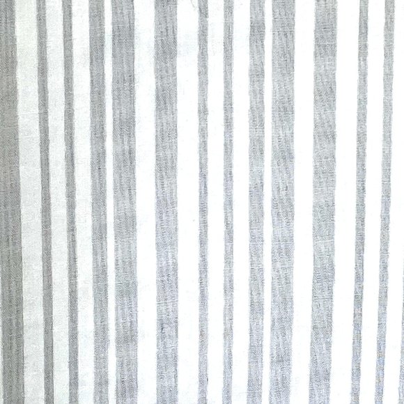 Vintage Sheer White Striped French Cuff Tunic 4P - Picture 6 of 7